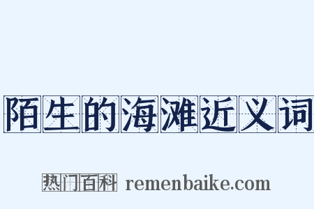 陌生的海滩近义词是什么意思的图片